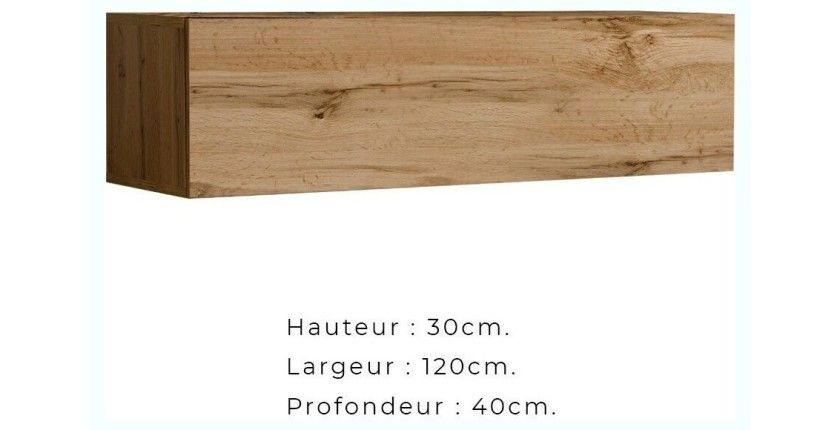 Ensemble meuble salon collection SWITCH II design, coloris chêne Wotan.