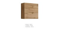 Ensemble meuble salon SWITCH II design, coloris chêne Wotan et gris brillant.