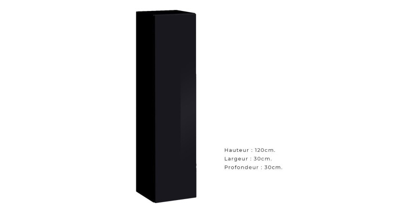 Ensemble de meubles de salon design collection SWITCH III. Coloris noir brillant et chêne Wotan