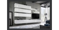 Ensemble de meubles suspendus collection FLY J1 . Coloris blanc.