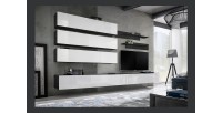 Ensemble de meubles suspendus collection FLY J1 . Coloris noir et blanc.