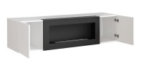 Ensemble de meubles suspendus avec cheminée décorative collection FLY M2. Coloris noir.
