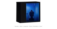 Ensemble meubles de salon SWITCH XXI design, coloris noir brillant.