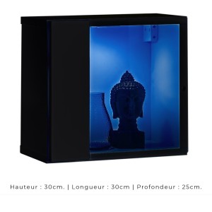 Ensemble meubles de salon SWITCH XXI design, coloris noir brillant.