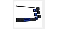 Ensemble meubles de salon SWITCH XXI design, coloris noir brillant.