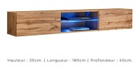 Ensemble meubles de salon SWITCH XXI design, coloris chêne.