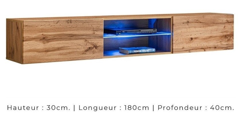 Ensemble meubles de salon SWITCH XXI design, coloris chêne.