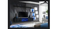 Ensemble meubles de salon SWITCH XXI design, coloris noir et blanc.