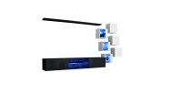 Ensemble meubles de salon SWITCH XXI design, coloris noir et blanc.