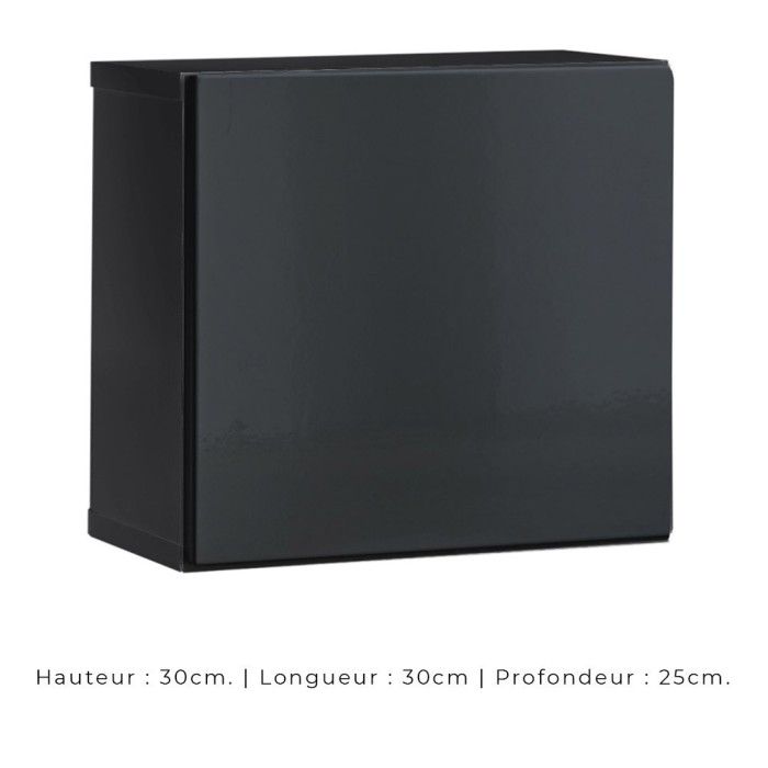 Ensemble meubles de salon SWITCH XXI design, coloris noir et gris.