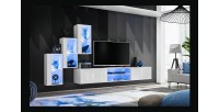 Ensemble meubles de salon SWITCH XXII design, coloris blanc brillant.