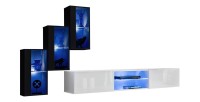 Ensemble meubles de salon SWITCH XXII design, coloris noir et blanc.
