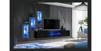 Ensemble meubles de salon SWITCH XXII design, coloris gris et noir.