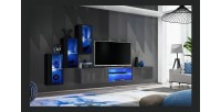Ensemble meubles de salon SWITCH XXII design, coloris noir et gris.