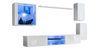 Ensemble meubles de salon SWITCH XXIII design, coloris blanc brillant.