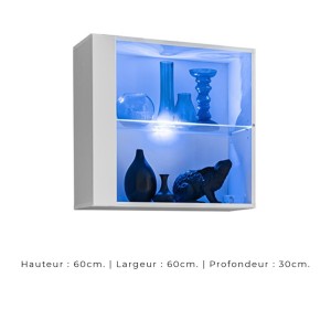 Ensemble meubles de salon SWITCH XXIII design, coloris blanc brillant.