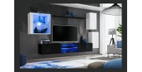 Ensemble meubles de salon SWITCH XXIII design, coloris blanc et noir