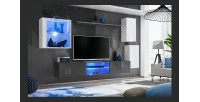 Ensemble meubles de salon SWITCH XXIII design, coloris blanc et gris