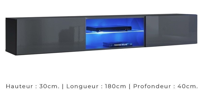 Ensemble meubles de salon SWITCH XXIII design, coloris noir et gris