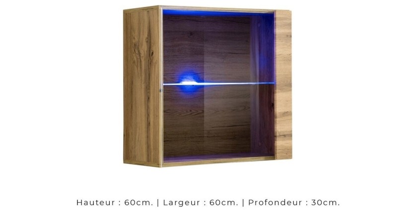 Ensemble meubles de salon SWITCH XXIII design, coloris chêne et blanc