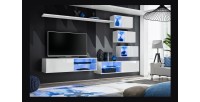Ensemble meubles de salon SWITCH XXIV design, coloris blanc brillant.