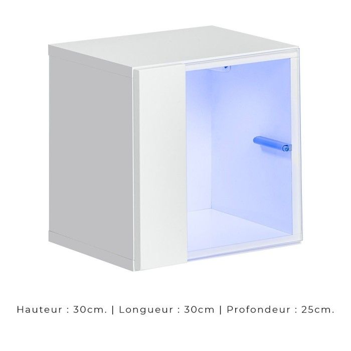 Ensemble meubles de salon SWITCH XXIV design, coloris blanc brillant.