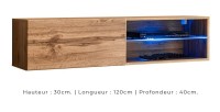 Ensemble meubles de salon SWITCH XXIV design, coloris chêne.