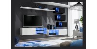 Ensemble meubles de salon SWITCH XXIV design, coloris blanc et noir.