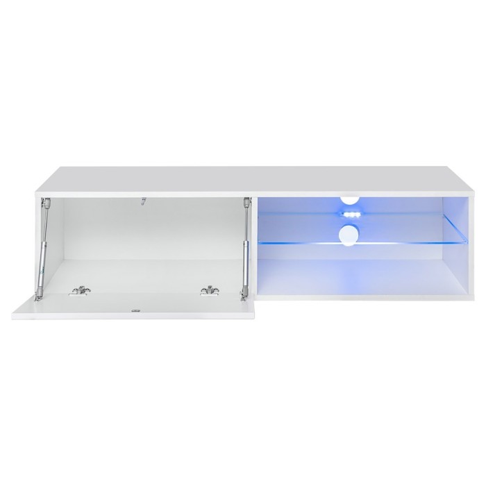 Ensemble meubles de salon SWITCH XXIV design, coloris blanc et gris.