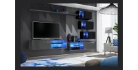 Ensemble meubles de salon SWITCH XXIV design, coloris Gris et noir.