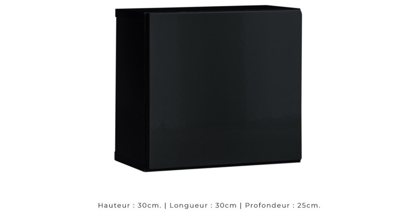 Ensemble meubles de salon SWITCH XXIV design, coloris chêne et noir.