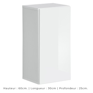 Ensemble meubles de salon SWITCH XXV design, coloris blanc brillant.