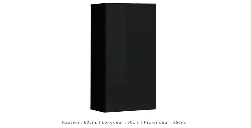 Ensemble meubles de salon SWITCH XXV design, coloris noir brillant.