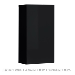 Ensemble meubles de salon SWITCH XXV design, coloris noir brillant.