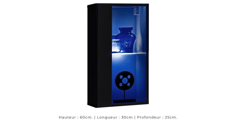 Ensemble meubles de salon SWITCH XXV design, coloris noir brillant.