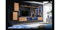 Ensemble meubles de salon SWITCH XXV design, coloris chêne.