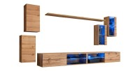 Ensemble meubles de salon SWITCH XXV design, coloris chêne.