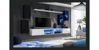 Ensemble meubles de salon SWITCH XXV design, coloris noir et blanc.