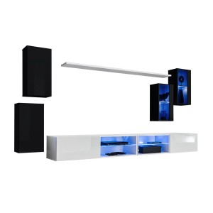 Ensemble meubles de salon SWITCH XXV design, coloris noir et blanc.