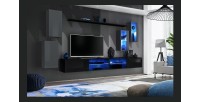 Ensemble meubles de salon SWITCH XXV design, coloris gris et noir.