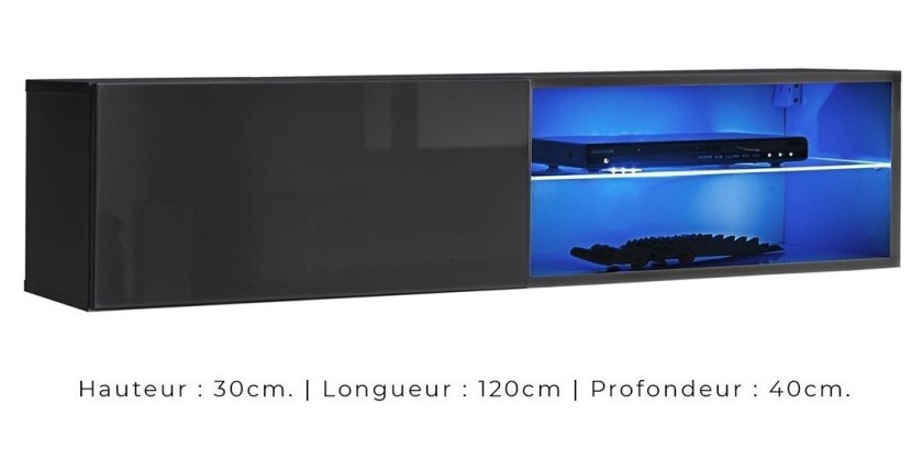 Ensemble meubles de salon SWITCH XXV design, coloris noir et gris.