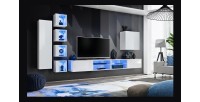 Ensemble meubles de salon SWITCH XXVI design, coloris blanc brillant.