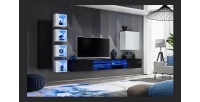Ensemble meubles de salon SWITCH XXVI design, coloris noir et blanc.