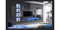 Ensemble meubles de salon SWITCH XXVI design, coloris gris et blanc.