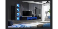 Ensemble meubles de salon SWITCH XXVI design, coloris noir et gris.