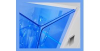 Vitrine basse 2 portes collection SPIKE couleur blanche. Meuble design