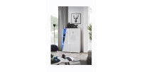 Vitrine basse 2 portes collection SPIKE couleur blanche. Meuble design