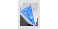 Vitrine basse 2 portes collection SPIKE couleur blanche. Meuble design