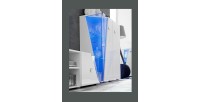 Vitrine basse 2 portes collection SPIKE couleur blanche. Meuble design