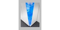 Vitrine haute 2 portes collection SPIKE couleur blanche. Meuble design
